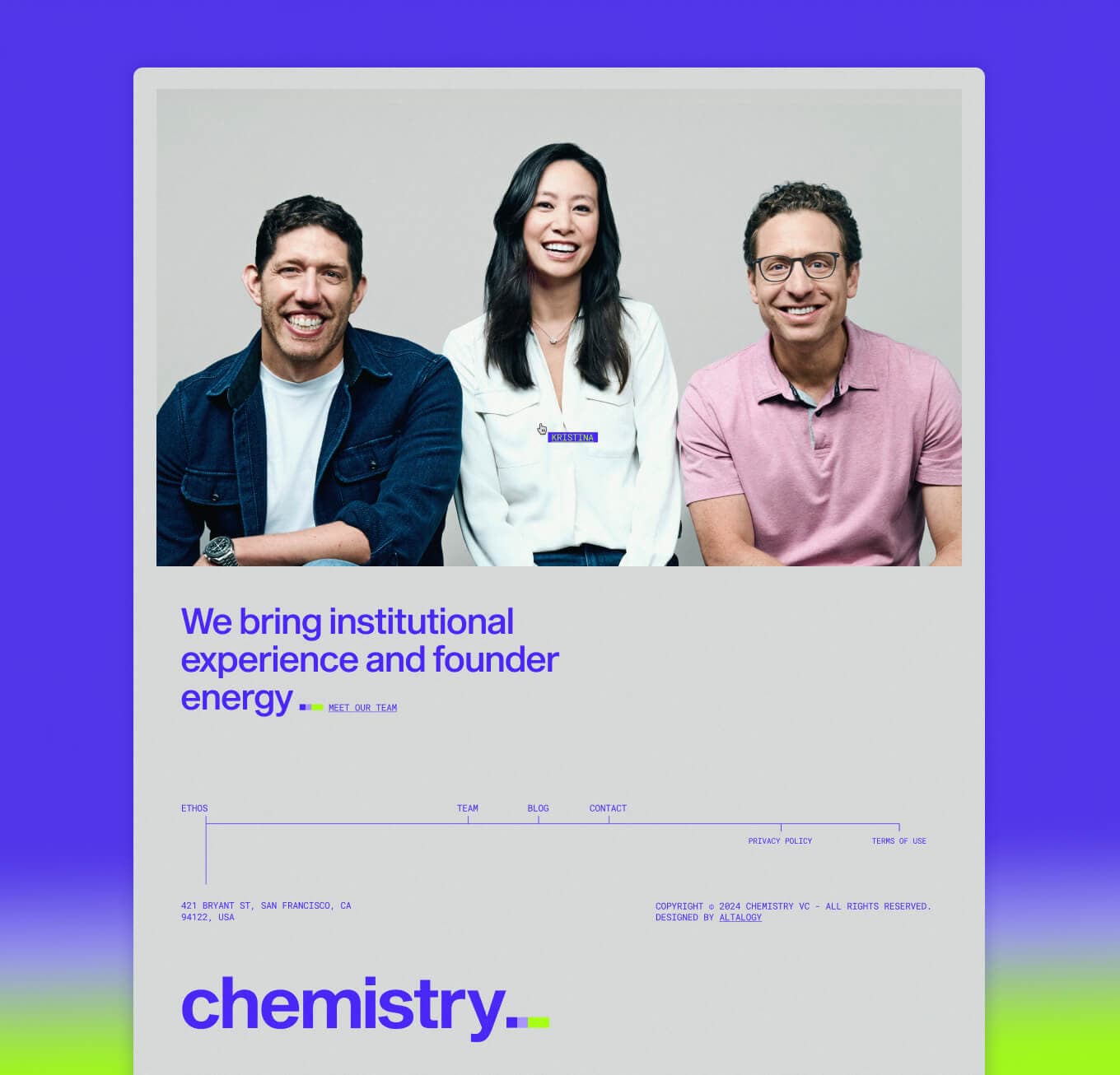 Chemistry Ventures Portfolio